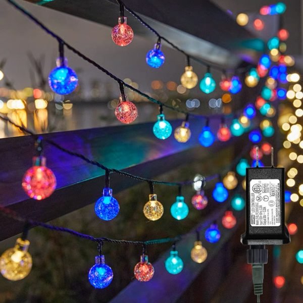 Goodsright Decor 100-Bulb Multi-Color LED String Lights 64ft - Waterproof, Dimmable Globe with Timer, 8 Modes - Perfect for All-Year Festivities