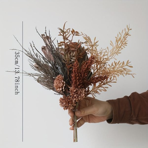 Goodsright Decor 1 Bundle, Simulation Flower Ball Chrysanthemum Bouquet, For Cafe Atmosphere Decoration, Home Living Room Decoration, Study Decoration, Holiday Atmosphere Decoration, Shooting Props